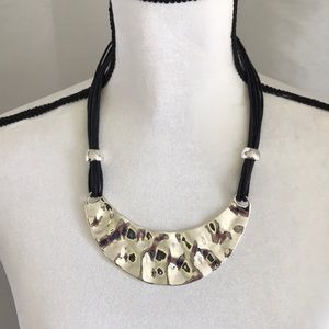 NWT Black & Silver Necklace
